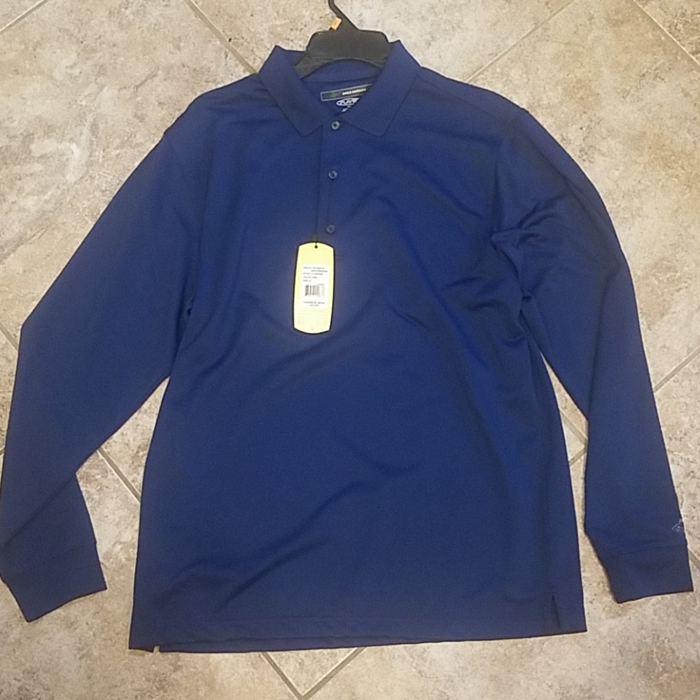 Greg Norman Mens Lomg Sleeve Golf Polo